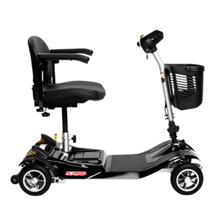Black Nomad 4-Wheel Mobility Scooter -  Side View