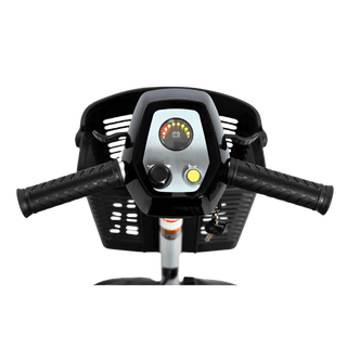 Black Nomad 4-Wheel Mobility Scooter Control Panel Close-up View
