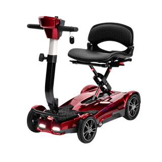 Red 4M Mobility Scooter - Angled View