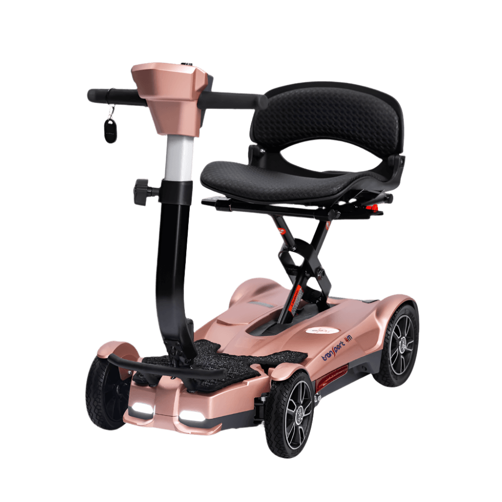 Rose Gold 4M Mobility Scooter - Angled View