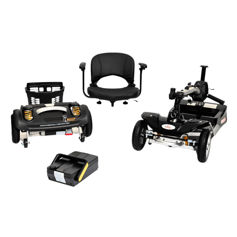 Black Nomad 4-Wheel Mobility Scooter 4 Parts