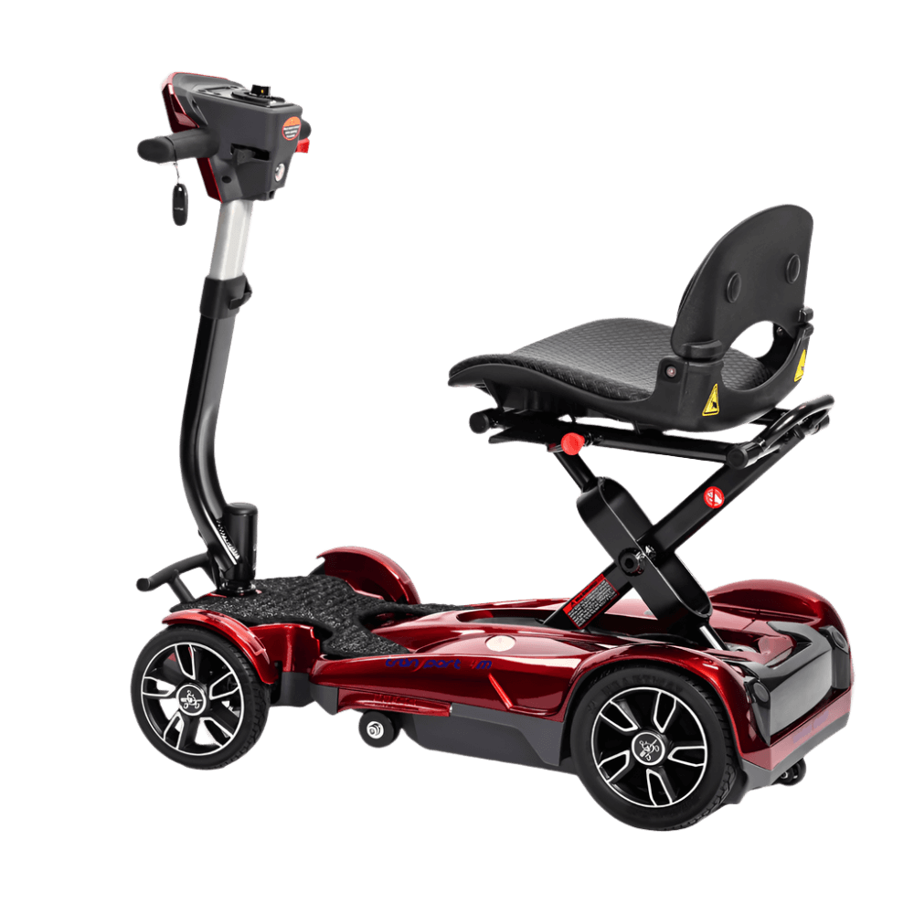 Red 4M Mobility Scooter - Side View
