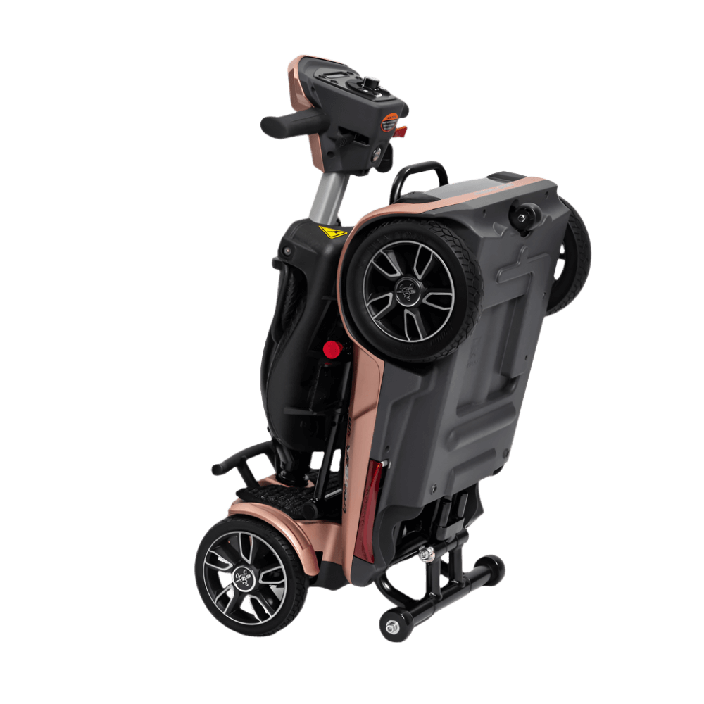 Rose Gold 4M Mobility Scooter Folded