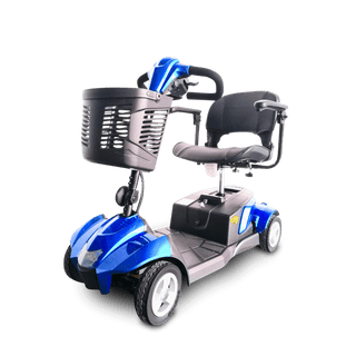 Blue CityCruzer Mobility Scooter Open Box Angled View