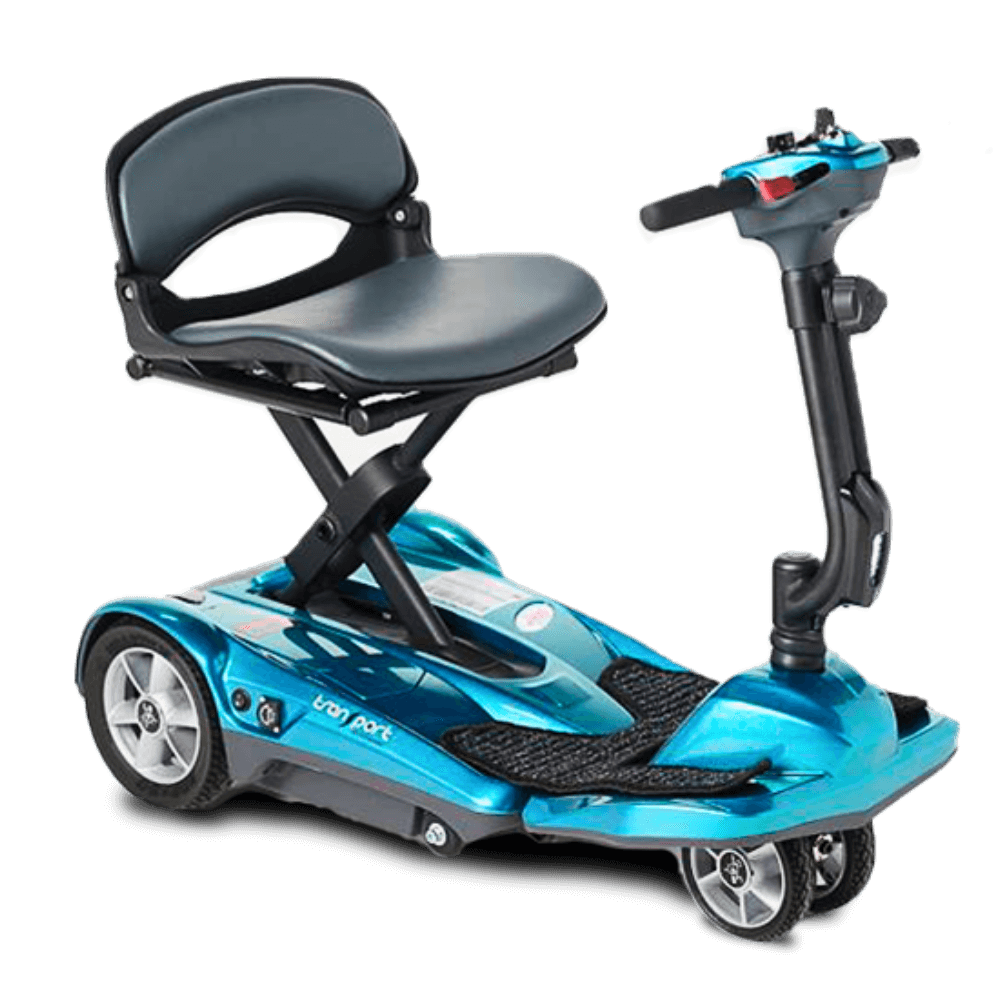 Blue Transport AF+ Mobility Scooter Open Box Angled View