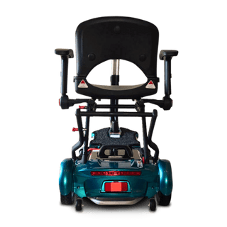 Blue Transport Plus Foldable Mobility Scooter Open Box Rear View