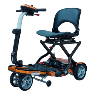 Copper Transport Plus Foldable Mobility Scooter Open Box Angled View