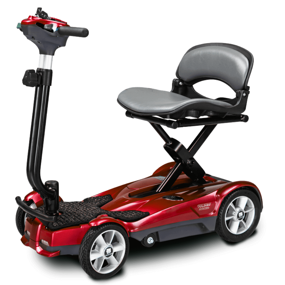 Metallic Red Auto Fold Transport 4AF Mobility Scooter