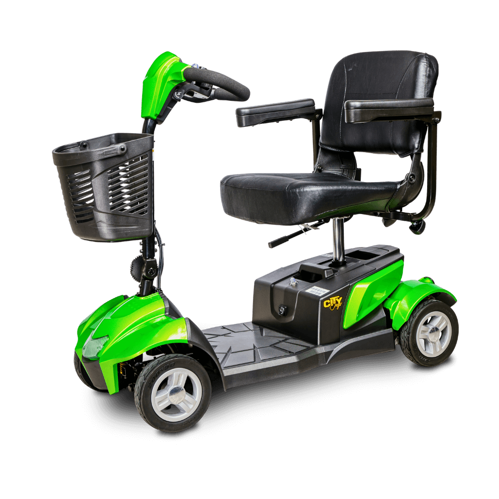 Pearl Green CityCruzer Mobility Scooter Open Box Side View