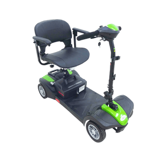 Pearl Green MiniRider Lite Portable Mobility Scooter Open Box Angled View