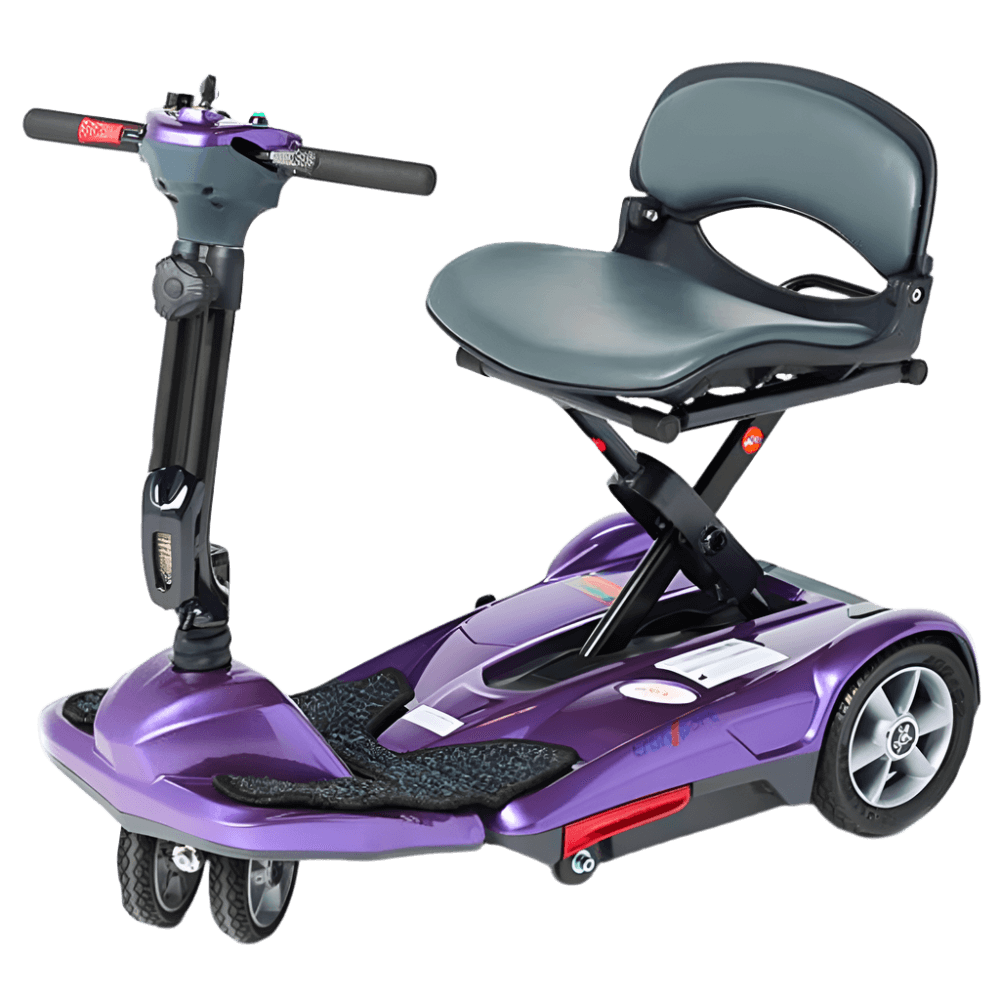 Plum EV Rider Easy Move Folding Travel Scooter Side View
