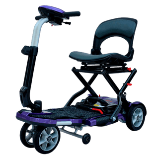 Plum Transport Plus Foldable Mobility Scooter Open Box Angled View