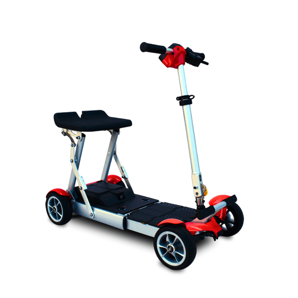 EV Rider Gypsy folding mobility scooter in red