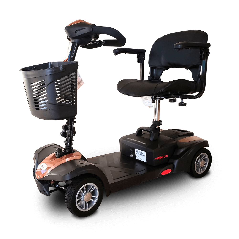 Rose Gold MiniRider Lite Portable Mobility Scooter Side View